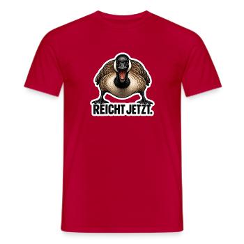Reicht jetzt – Wütende Gans lustiger Spruch - Männer T-Shirt - Rot - Vorne - AI Model Male 178 dark (178cm)