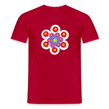 Mandala Flower Circle Retro Flower Vintage - Men's T-Shirt - red - Front - AI Model Male 178 dark (178cm)
