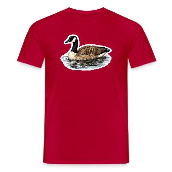 Kanadagans – Realistisches Vogelmotiv Natur Design - Männer T-Shirt - Rot - Vorne - AI Model Male 178 dark (178cm)