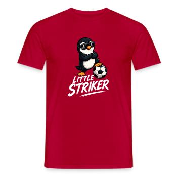 Cooler Pinguin Fußballspieler Cartoon Kinder  - Männer T-Shirt - Rot - Vorne - AI Model Male 178 dark (178cm)