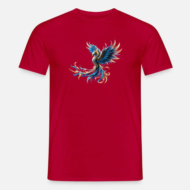 Feuerblauer Phönix - Männer T-Shirt - Rot