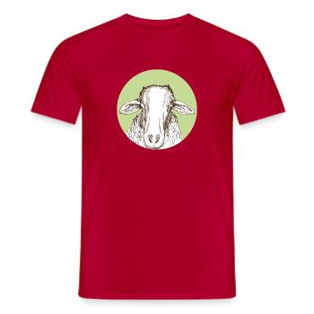 Schaf - Männer T-Shirt - Rot - Vorne - AI Model Male 178 dark (178cm)