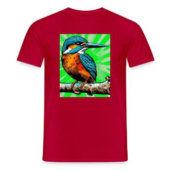 martin-pêcheur - T-shirt homme - rouge - Devant - AI Model Male 178 dark (178cm)