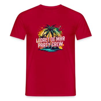 Lloret De Mar Party Crew - Männer T-Shirt - Rot - Vorne - AI Model Male 178 dark (178cm)