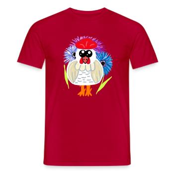 Geburtstag Muttertag Huhn Henne Hühner - Männer T-Shirt - Rot - Vorne - AI Model Male 178 dark (178cm)