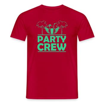 Équipe de fête Palmiers boire des ailes - T-shirt homme - rouge - Devant - AI Model Male 178 dark (178cm)