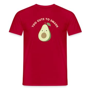 Avocado Cute to Smash - Men's T-Shirt - red - Front - AI Model Male 178 dark (178cm)