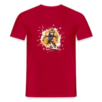 Équipe de football des singes - T-shirt homme - rouge - Devant - AI Model Male 178 dark (178cm)