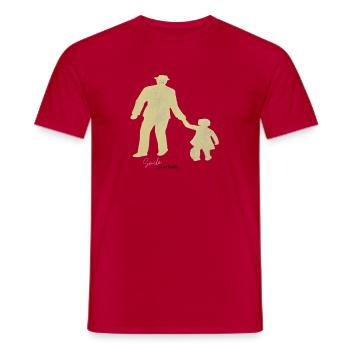 Schweizer Fussgänger Markierung auf T-Shirt - Männer T-Shirt - Rot - Vorne - AI Model Male 178 dark (178cm)