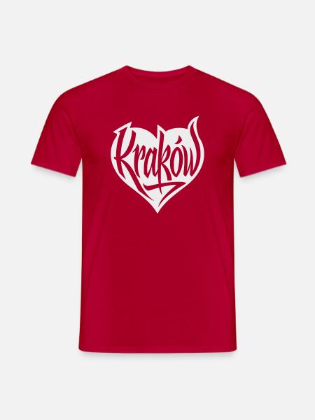 Krakau, Krakow Herz Graffiti - Männer T-Shirt - Rot