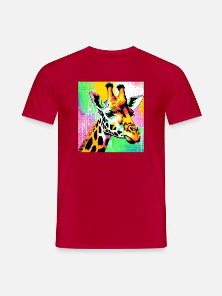 giraffe - Men's T-Shirt - red