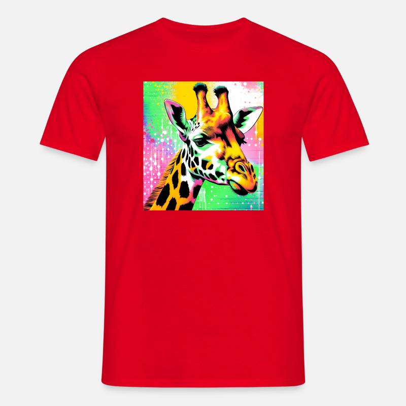Giraffe - Männer T-Shirt - Rot