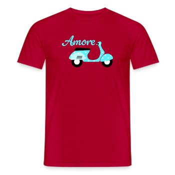Roller Amore Italien Vintage Retro Dots Punkte Fan - Männer T-Shirt - Rot - Vorne - AI Model Male 178 dark (178cm)