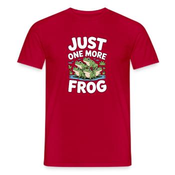 Just One More Frog Frosch Terraristik - Männer T-Shirt - Rot - Vorne - AI Model Male 178 dark (178cm)