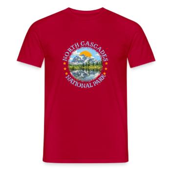 North Cascades National Park - Men's T-Shirt - red - Front - AI Model Male 178 dark (178cm)