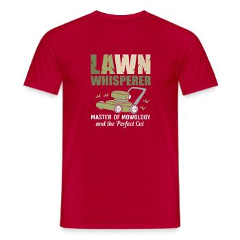 Lawn mower lawn (meadow) - Men's T-Shirt - red - Front - AI Model Male 178 dark (178cm)