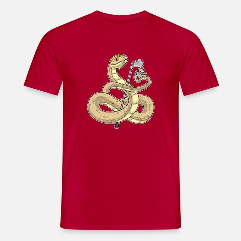Schlange Golf Golfschläger - Männer T-Shirt - Rot