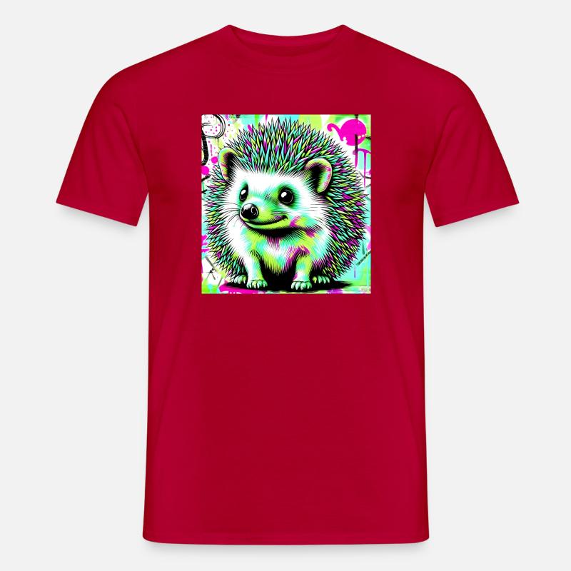 Igel - Männer T-Shirt - Rot