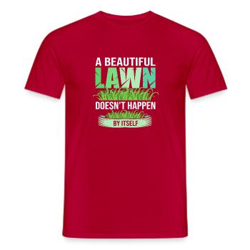 Landscaper Gardener Garden Gardener - Men's T-Shirt - red - Front - AI Model Male 178 dark (178cm)