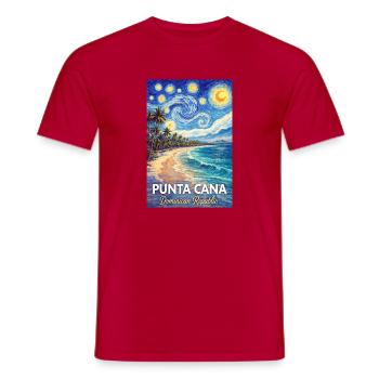 Punta Cana Dominican Republic  - Männer T-Shirt - Rot - Vorne - AI Model Male 178 dark (178cm)