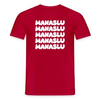 Manaslu Bladder Repeat - Men's T-Shirt - red - Front - AI Model Male 178 dark (178cm)