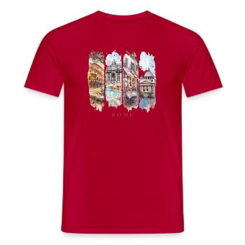 Rom Urlaub Travel – Italien Stadt & Kultur Motiv - Männer T-Shirt - Rot - Vorne - AI Model Male 178 dark (178cm)