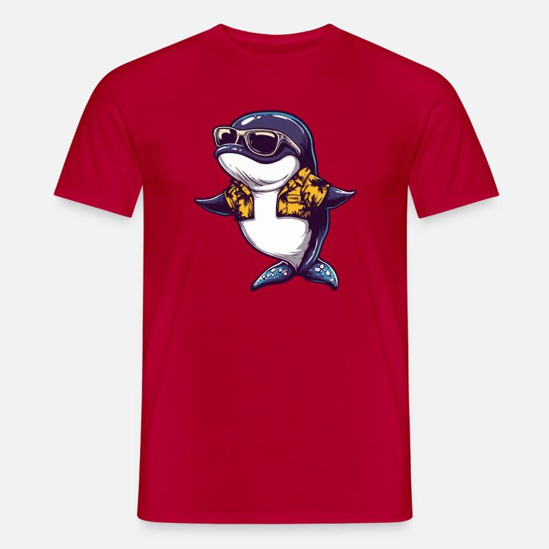 Wal Comic Urlaub - Männer T-Shirt - Rot