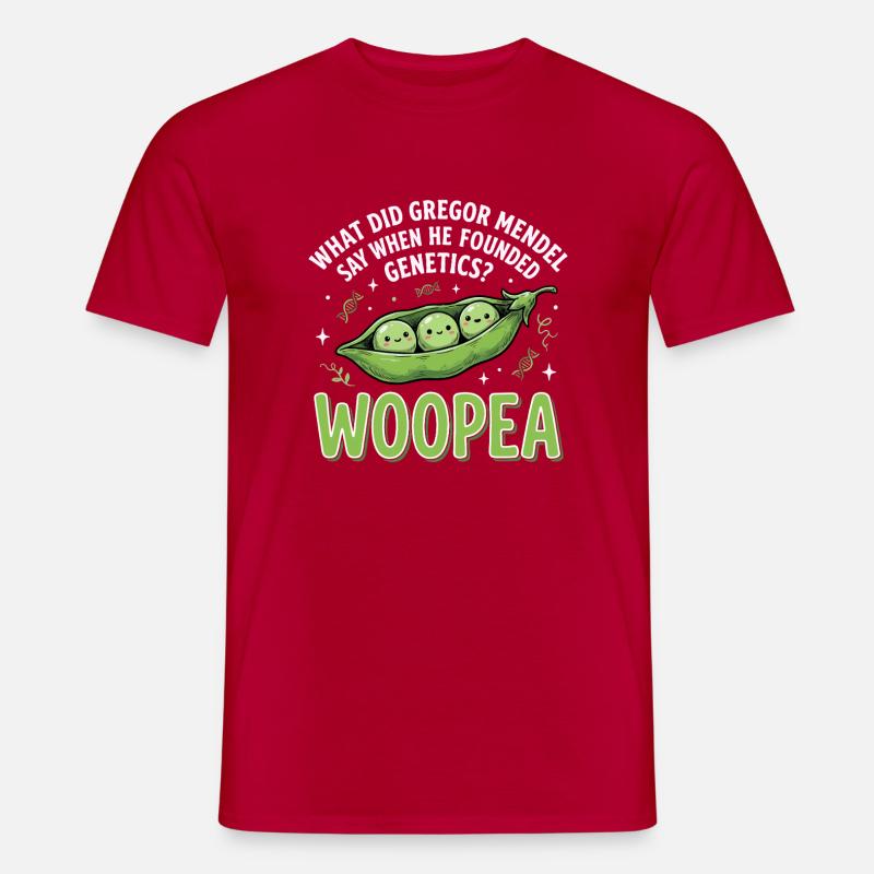 ErbsenGenetik Mendelwitz WOOPEA - Männer T-Shirt - Rot
