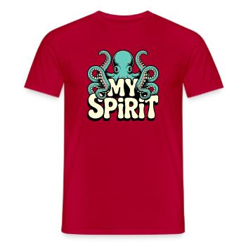 My Spirit Oktopus Design - Männer T-Shirt - Rot - Vorne - AI Model Male 178 dark (178cm)