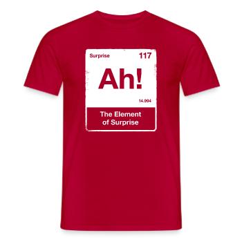 Ah! Überraschungsmoment – Projekt Hail Mary Fan - Männer T-Shirt - Rot - Vorne - AI Model Male 178 dark (178cm)