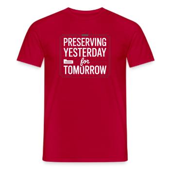 Préserver hier pour demain - T-shirt homme - rouge - Devant - AI Model Male 178 dark (178cm)