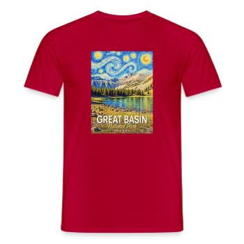 Great Basin National Park, Nevada - Men's T-Shirt - red - Front - AI Model Male 178 dark (178cm)