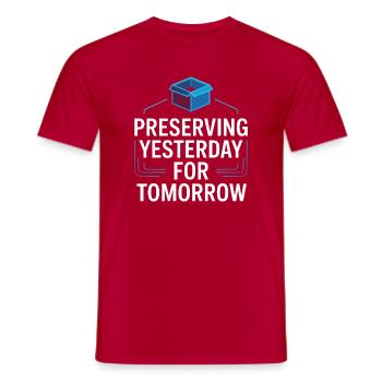 Préserver hier pour demain - T-shirt homme - rouge - Devant - AI Model Male 178 dark (178cm)