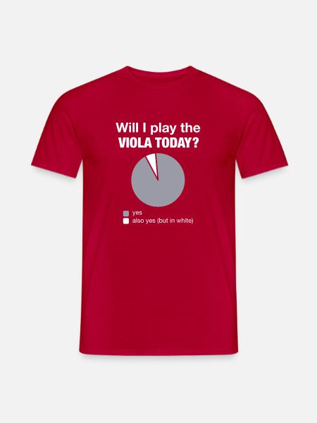 Viola Viola Playing Today Musicians - Men's T-Shirt - red