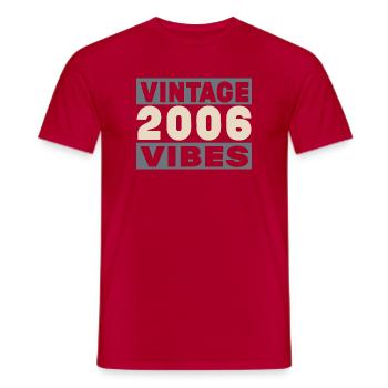 Jubiläum 2006 – 20 Jahre - Männer T-Shirt - Rot - Vorne - AI Model Male 178 dark (178cm)