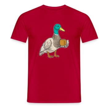 Tasse de Café Canard - T-shirt homme - rouge - Devant - AI Model Male 178 dark (178cm)
