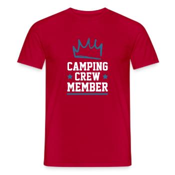 Équipe de camping - T-shirt homme - rouge - Devant - AI Model Male 178 dark (178cm)