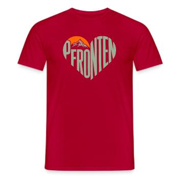 Pfronten Bergherz Panorama - Männer T-Shirt - Rot - Vorne - AI Model Male 178 dark (178cm)