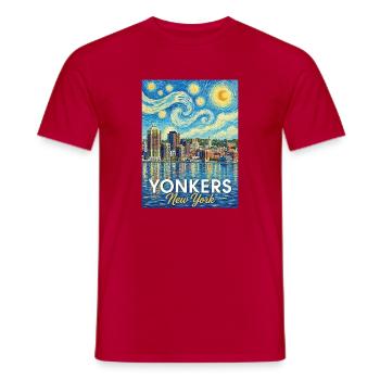 Yonkers, New York - Männer T-Shirt - Rot - Vorne - AI Model Male 178 dark (178cm)
