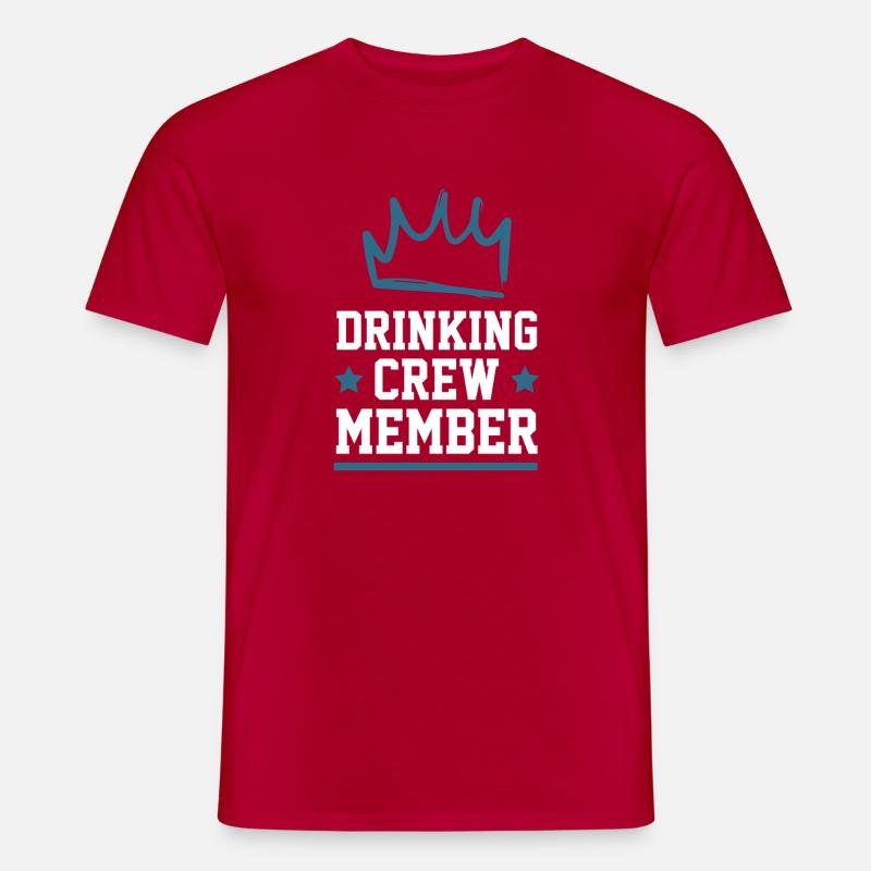Drinking Crew - Männer T-Shirt - Rot