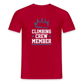 Climbing Crew - Men's T-Shirt - red - Front - AI Model Male 178 dark (178cm)