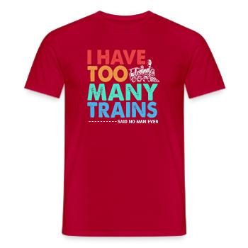 Model Railway Model Making Model Maker - Men's T-Shirt - red - Front - AI Model Male 178 dark (178cm)