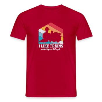 Model Railway Model Making Model Maker - Men's T-Shirt - red - Front - AI Model Male 178 dark (178cm)