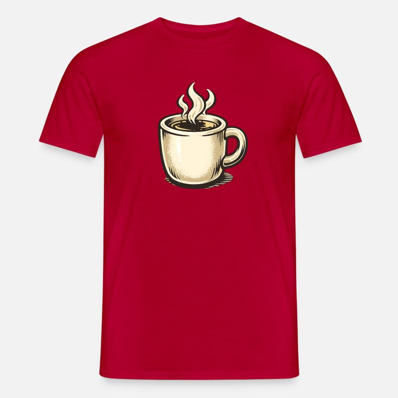 Kaffee - Männer T-Shirt - Rot
