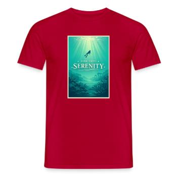Immergez-vous dans la paix | Plongée - T-shirt homme - rouge - Devant - AI Model Male 178 dark (178cm)