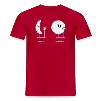 Funny Moon Phases of Moon Lunar Phases Moon light  - Men's T-Shirt - red - Front - AI Model Male 178 dark (178cm)