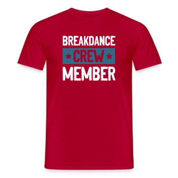 Équipe de breakdance - T-shirt homme - rouge - Devant - AI Model Male 178 dark (178cm)