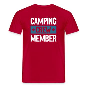 Camping Crew - Men's T-Shirt - red - Front - AI Model Male 178 dark (178cm)
