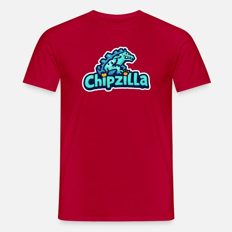 Chipzilla Dino Tee - Männer T-Shirt - Rot