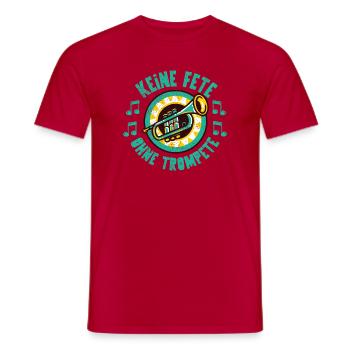 Pas de fête sans trompette, fanfare, cuivres, jazz - T-shirt homme - rouge - Devant - AI Model Male 178 dark (178cm)